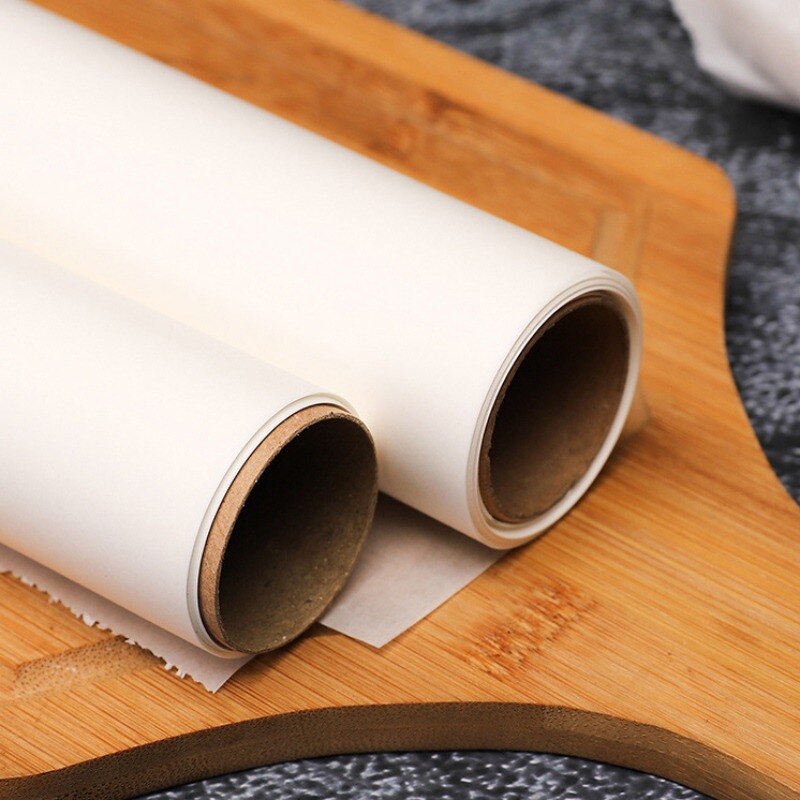 5m/10m/20m doble cara hornear alimentos silicona aceite papel hornear aceite papeles barbacoa papel acondicionado papel aceite PaperHOT1