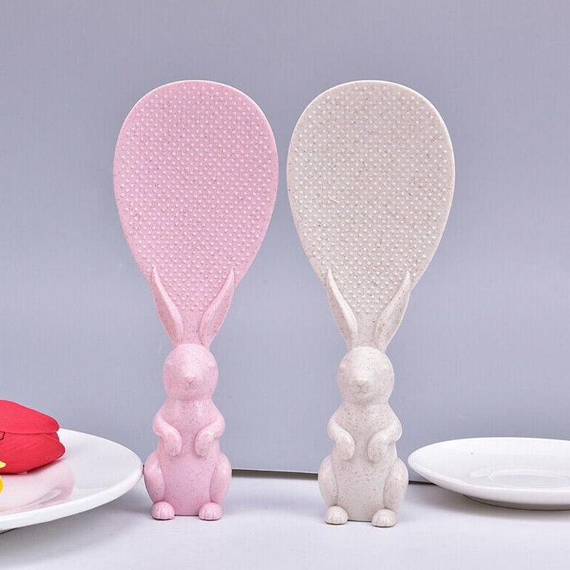 Rabbit Spoon Can Stand Up Rabbit Rice Shovel Rice Cooker Non-Stick Rice Spoon Kitchen Spoon Rice Cartoon W5A7