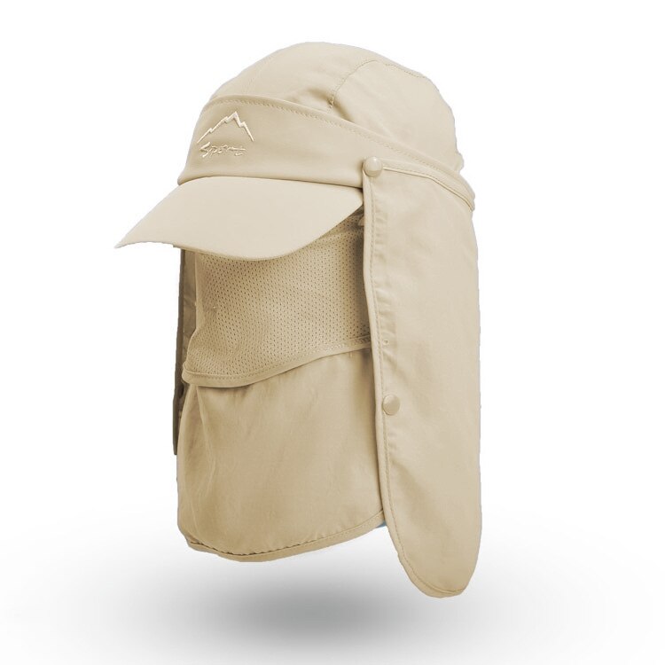 Gorra de pesca al aire libre para hombre, gorra de béisbol de secado rápido, anti ultravioleta, protector solar: Blanco