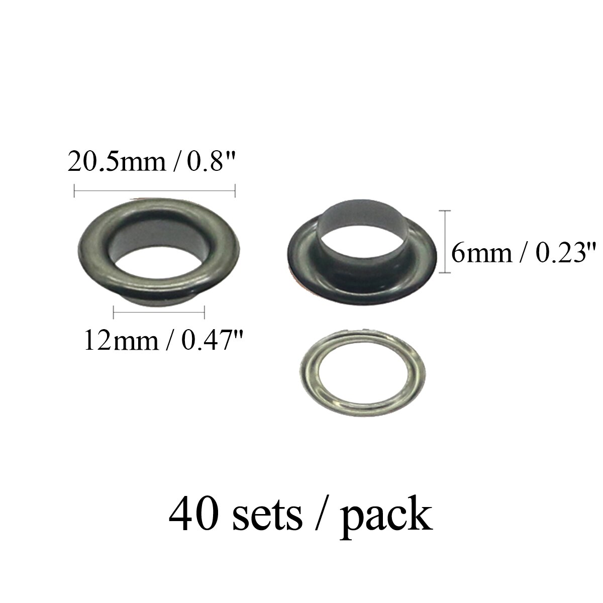 50 sätze/paket (Außen durchmesser) 16,5mm (interne) 10mm (high)5mm öse größen 10mm Runde kante öse tülle silber cyan goldene: nickel 12mm 50sets