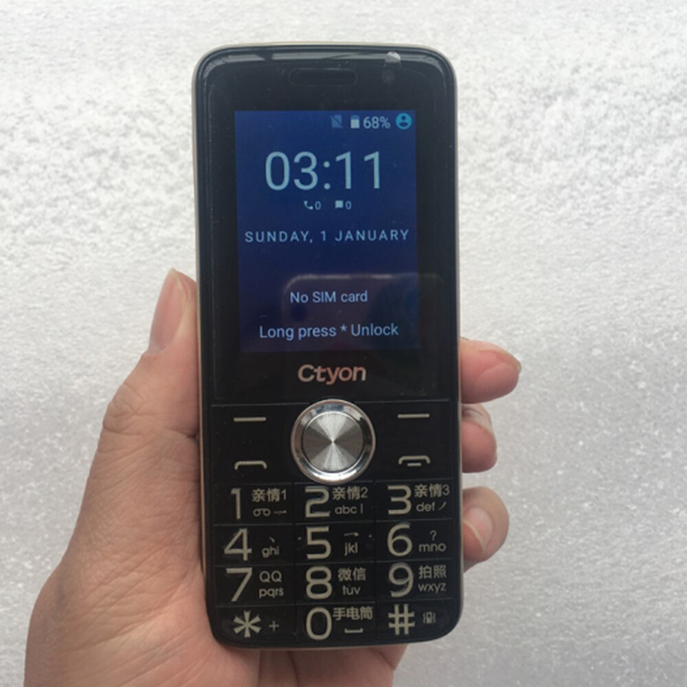 CT07 Elderly 4G LTE SmartPhone 512MB RAM 4GB ROM 2.4" Push Button MTK6737M Quad Android 6.0 0.3MP WIFI GPS Mobile Phone