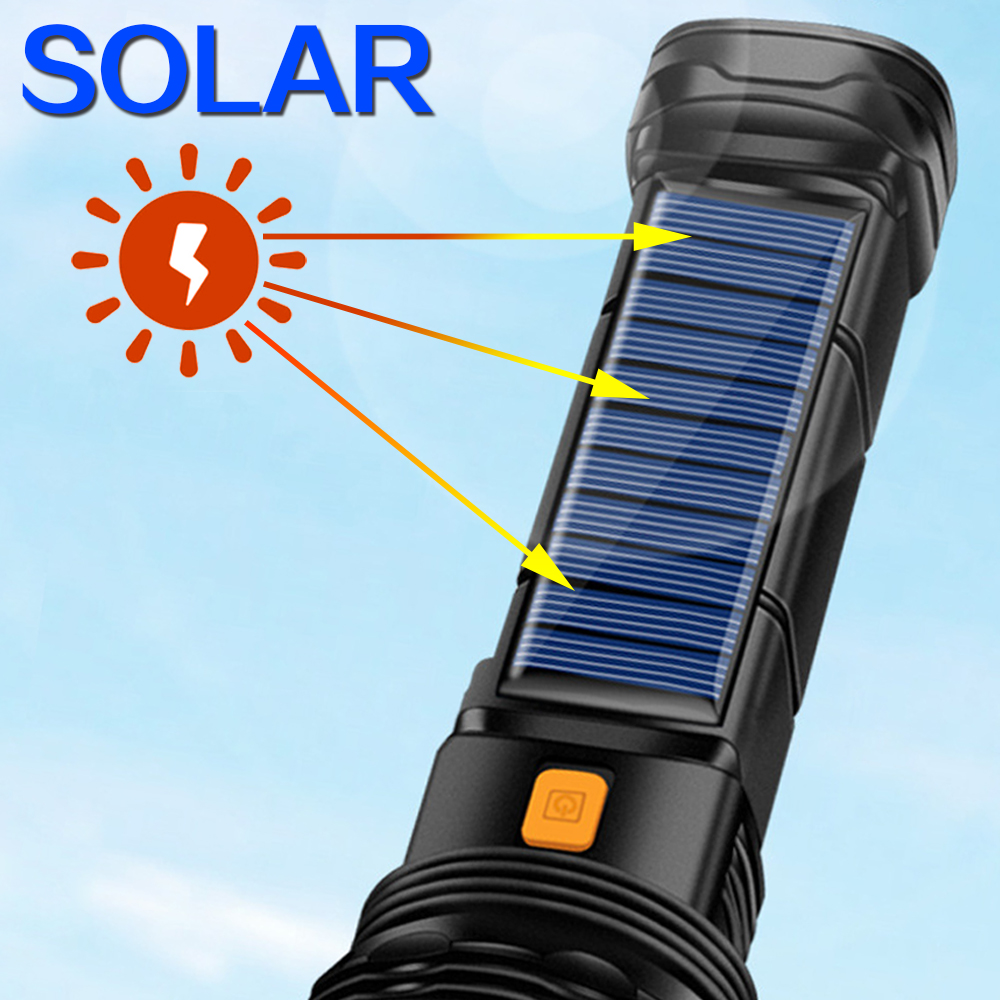 Led Solar Flashlight Multi-function Solar LED Flashlight Lanterna Outdo... – Vicedeal