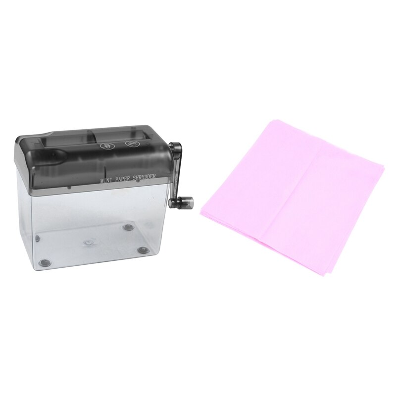 1 Bag (Inclusief 38-43 Vellen) 50X50Cm Tissue Paper Party Wikkelen Licht Roze & 1x Desktop Papiervernietiger