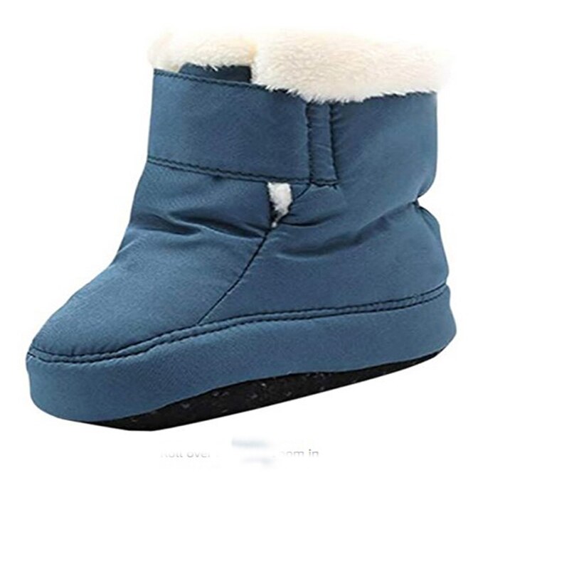 Baby Jungen Und Mädchen Erste Wanderer Weiche Schneeschuhe Winter Fuß Tragen Schuhe Kleinkind Skidproof Warme Verdicken Stiefel 1 Paar: Blau / 0-6 Monate