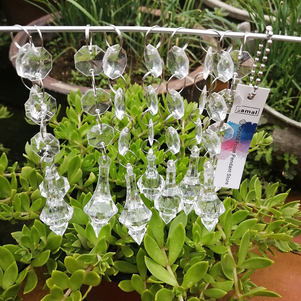 Camal 10 stücke Acryl Kristall Perlen Anhänger Girlande Kronleuchter Hängen Party Hochzeit Dekoration Tische Mittelstücke Vorhang DIY