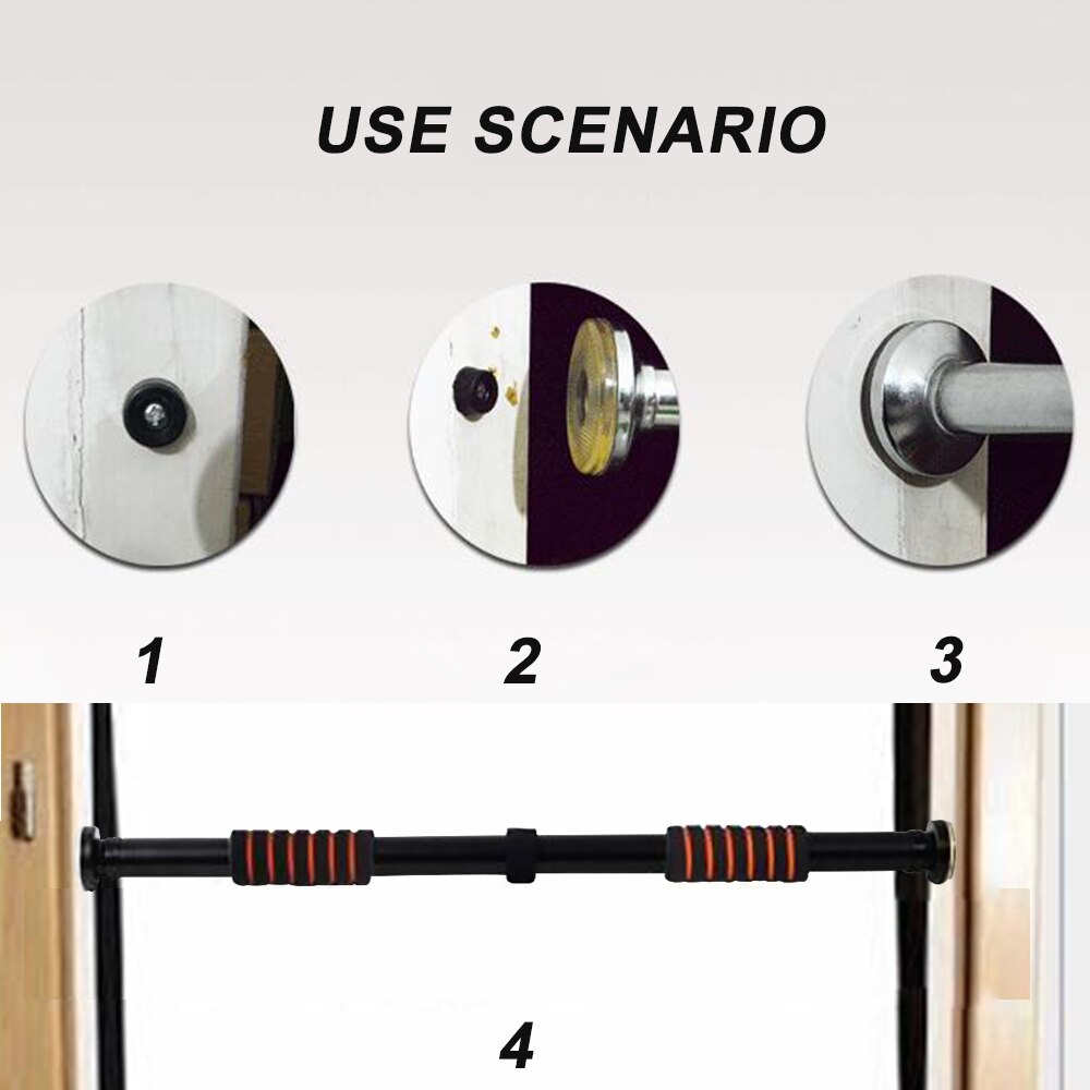 Home Door Exercise Bar Chin Pull Up Training Gym Adjustable Chin up pull up