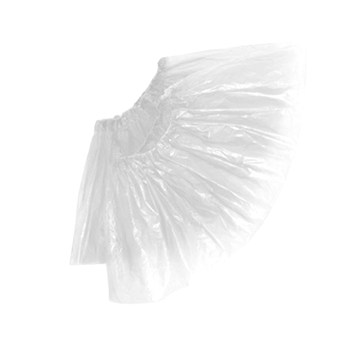 100PCS Disposable Plastic Shoe Covers Anti-Dust/water PVC Plastic Over Shoes / Shoe Boot Covers Walk Function Carpet Protectors: White