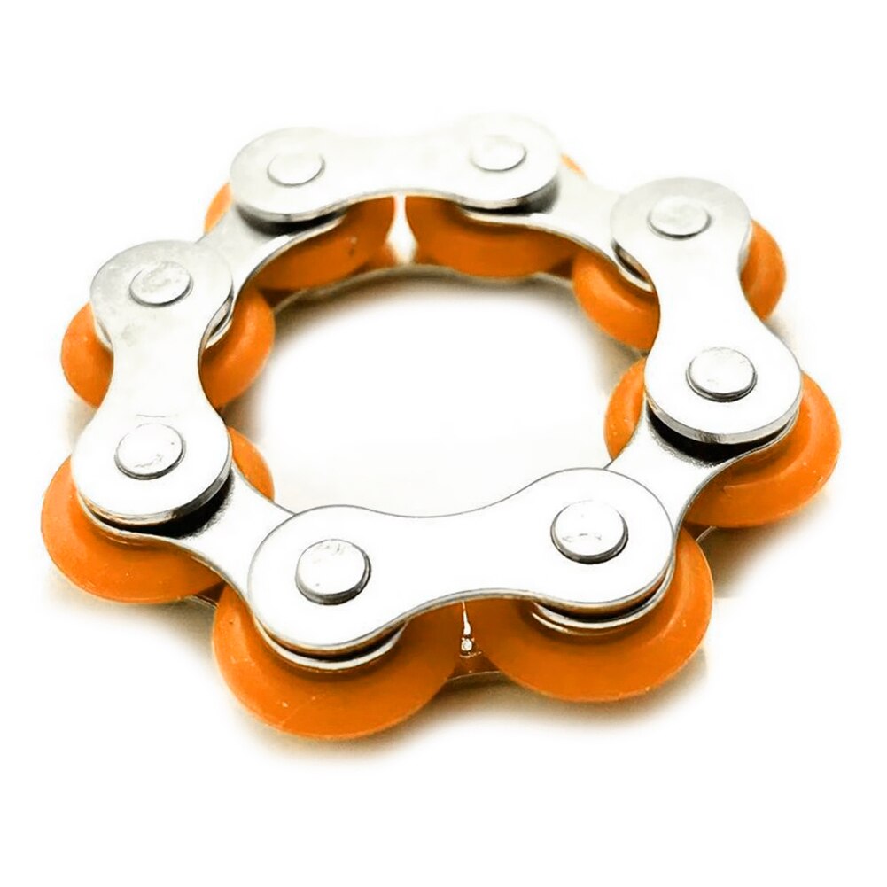 Decompression Pressure Reduction Fun Bicycle Chain Key Ring Fidget Toy Stress Reliever Anxiety Relief: N