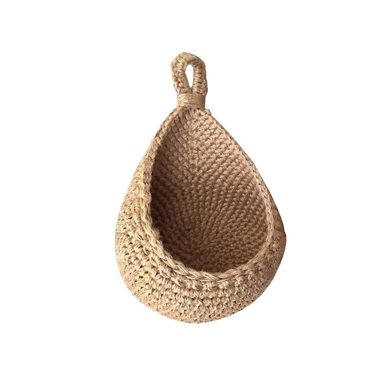 Woven Hanging Fruit Baskets Weave Storage Baskets Wall Decoration Hanging Baskets for Home Living Rooms Kitchen: C