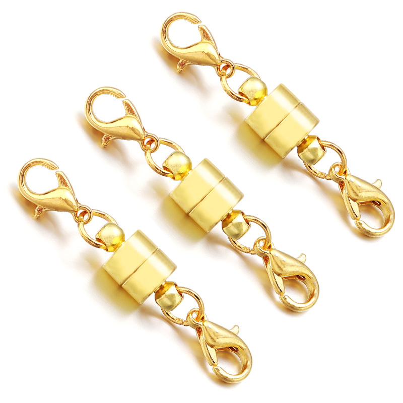 5-10 Sets/Lot Magnetic Clasps for Jewelry Making DIY Bracelet Necklace Magnet Clasp Connector Buckle Fasteners Accessories: WHITE