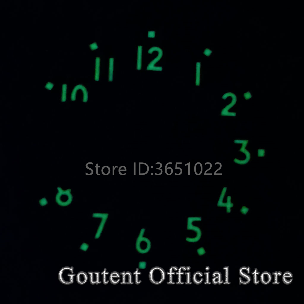 38.9Mm Steriele Grey Watch Dial Fit Eta 6497 Zeemeeuw St36 Beweging Horloge Onderdelen