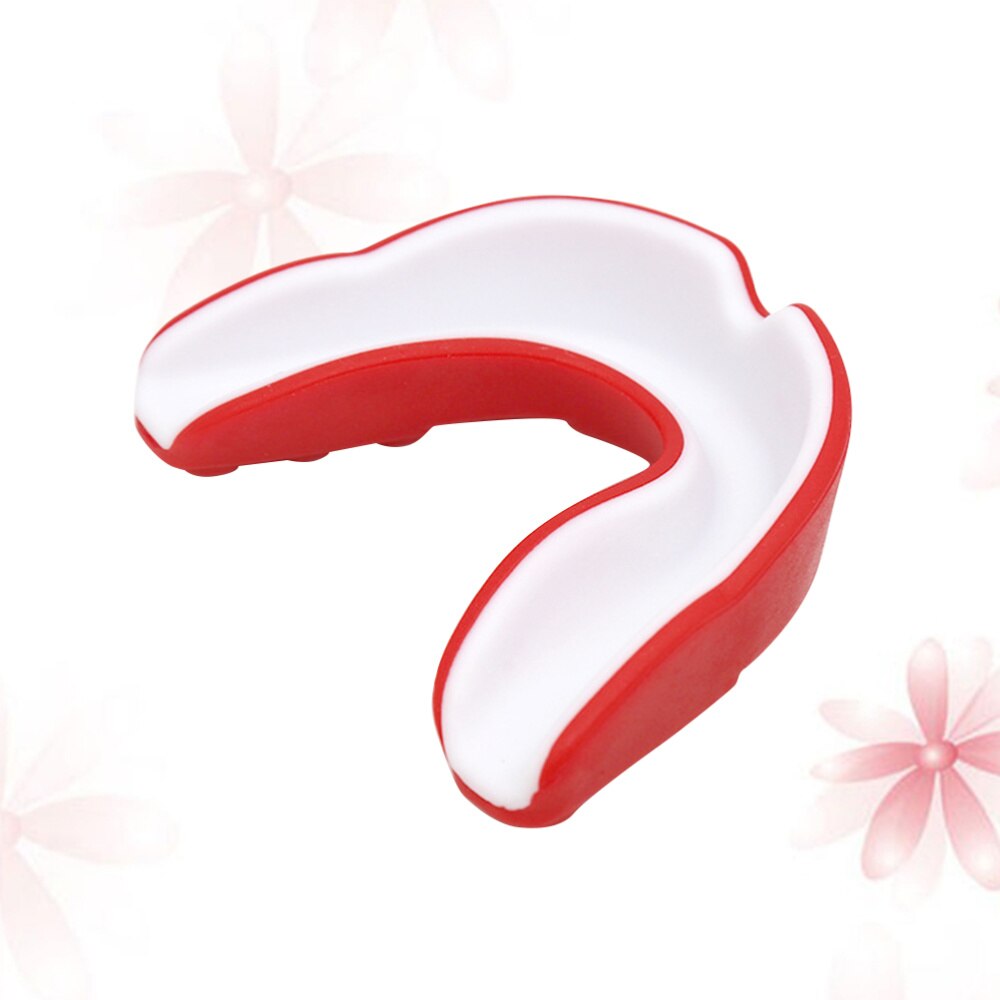 Protège-dents pour adultes, protège-dents pour sport, protection des dents, gomme, pour boxe, Football, Hockey, Rugby, rouge et blanc, 1 pièce