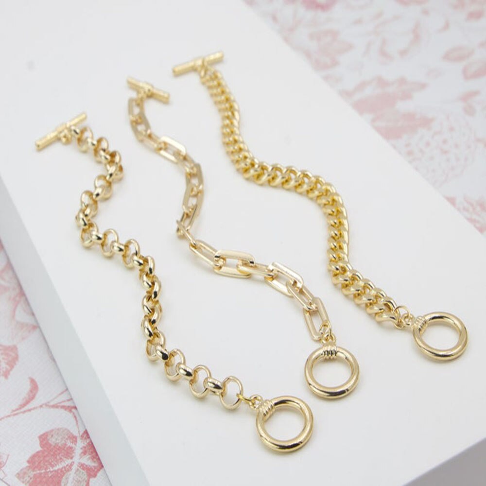 Pulsera de metal de 3 piezas para mujer, cadena gruesa, estilo bohemio, de , joyería