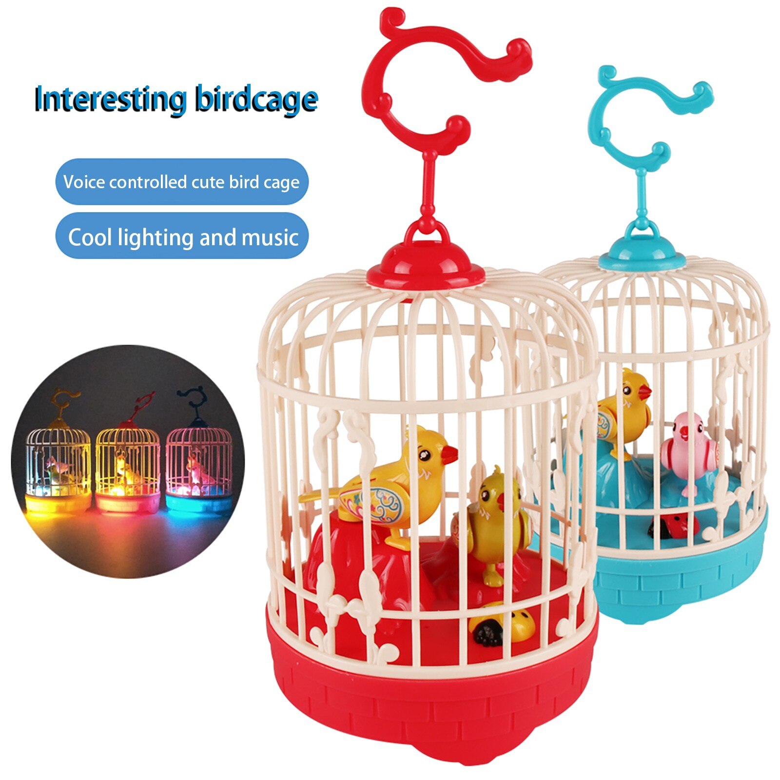 Jaula de juguete de Robot interactivo para niños, juguete electrónico para niños, para mascotas