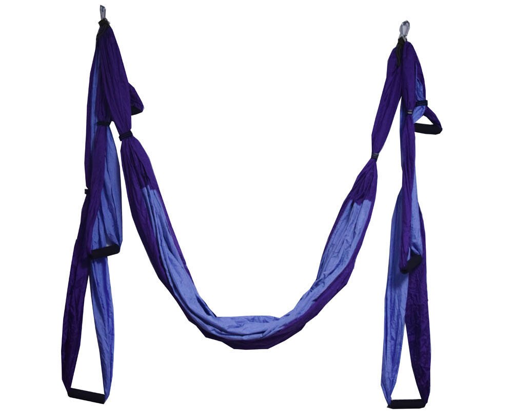 2.5*1.5 M Aerial Yoga Hammock Anti-gravity Inversion Swing OR Yoga Extend Belt + Ceiling Hanging Tray for Home Gym: MULTI