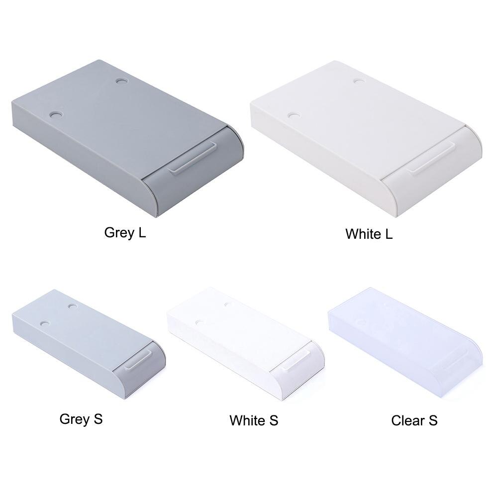 Hidden Under Table Folder Organizer Pen Stationery Storage Box Drawer Holder