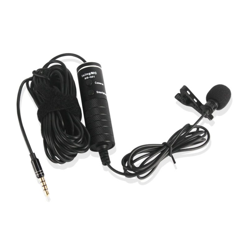 For Smart Phones/DSLR/PC Recording Noise Reduction Microphone Lavalier Microphone 3.5mm Interface Professionnel