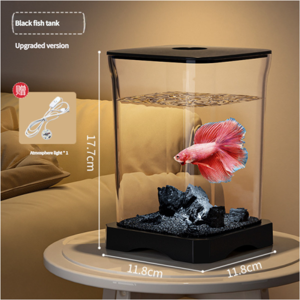 4K High-definition Desktop Aquarium Acryl Aquarium Afneembare Transparantie Kleine Tank Multifunctionele Amfibie Voerbox