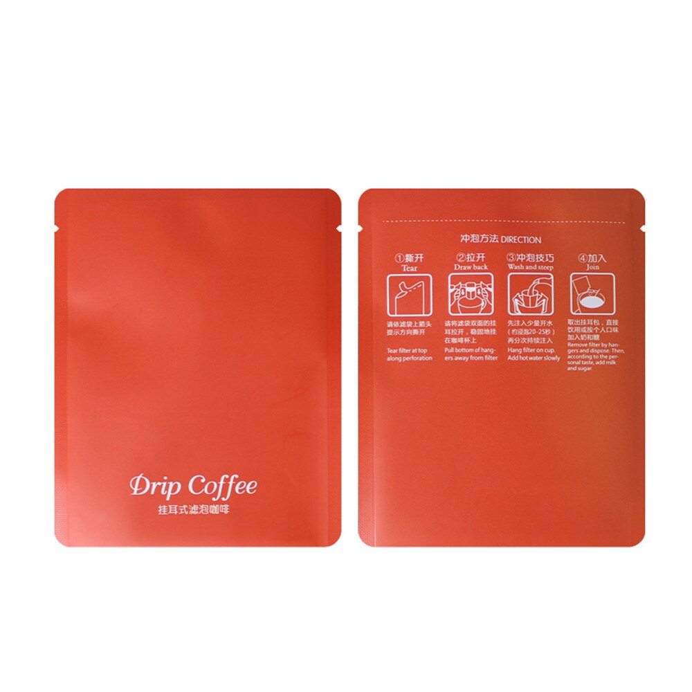 100 stk dryp kaffe emballagepose aluminiumsfolie kompositlag miljøvenligt materiale god kaffepose