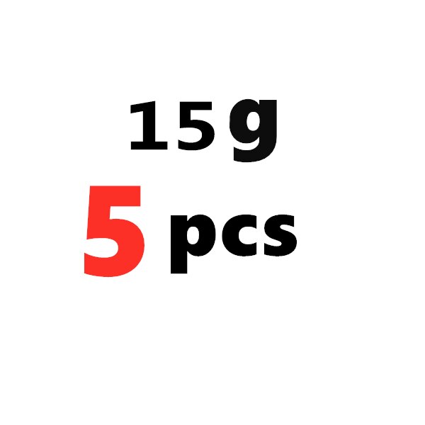 Plomo en forma de gota de agua, accesorios de pesca, 10g/15g/20g/30g/40g/ 50g, gotitas de agua, pesas de plomo, 5 unids/lote: 15g