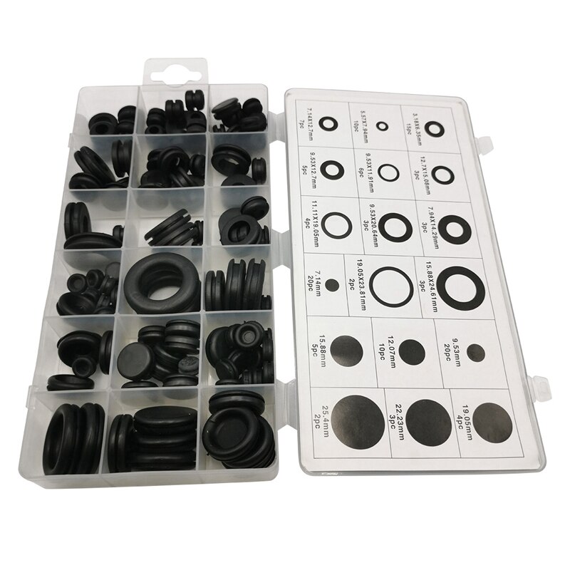 125 Pcs Nitril Rubber Nbr O-Ring Pakking Ring Assortiment Kits