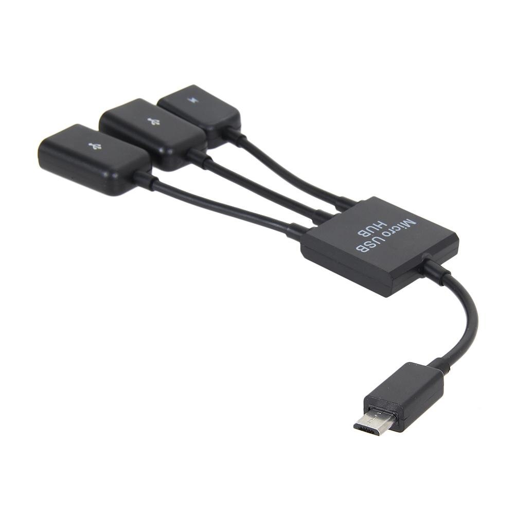 3 in1 Multi-function Dual Micro USB Host OTG Hub Adapter Cable Male to Female Dual Micro USB 2.0 Host OTG Hub Adapter Cable