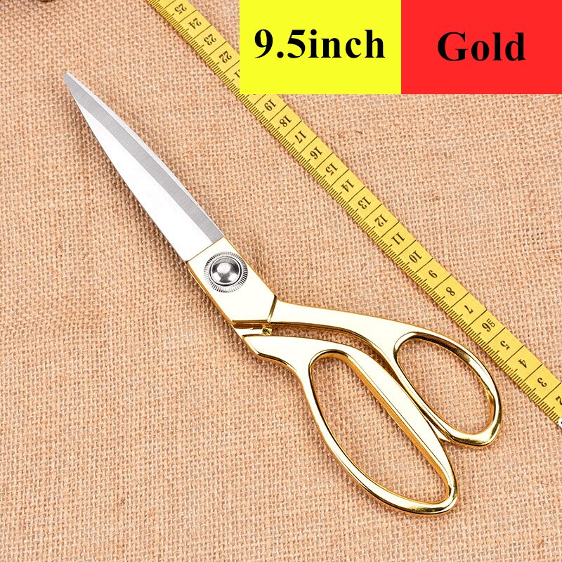 Professionele Goud Rvs Schaar Handwerk Gereedschap Kleermaker Schaar Borduren Naaien Kleding Stof Schaar: Gold 9.5 Inch