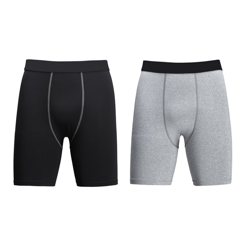 Mænd udendørs sport løb hurtigtørrende shorts gym out kompressionstramme åndbare anti-sved shorts jv