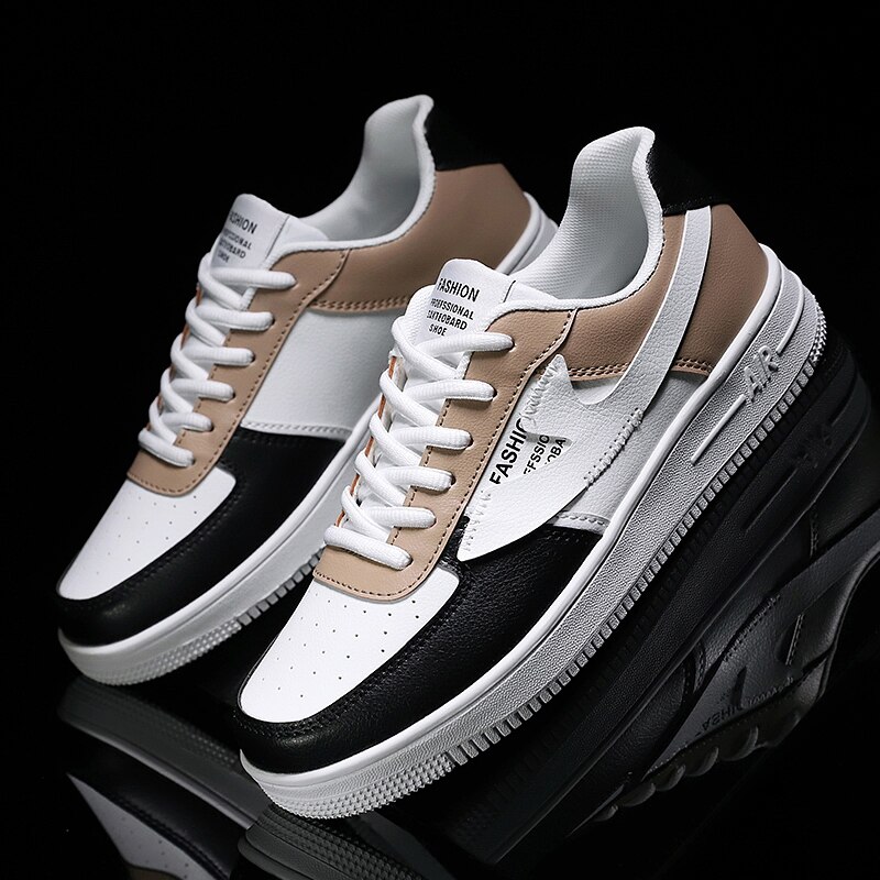 PARZIVAL Männer Schuhe Alle Saison Turnschuhe Männer Luft Kissen Sport Schuhe lässig Schuhe Männlichen Schuhe Sneaker vulkanisierte schuhe: Braun / 44