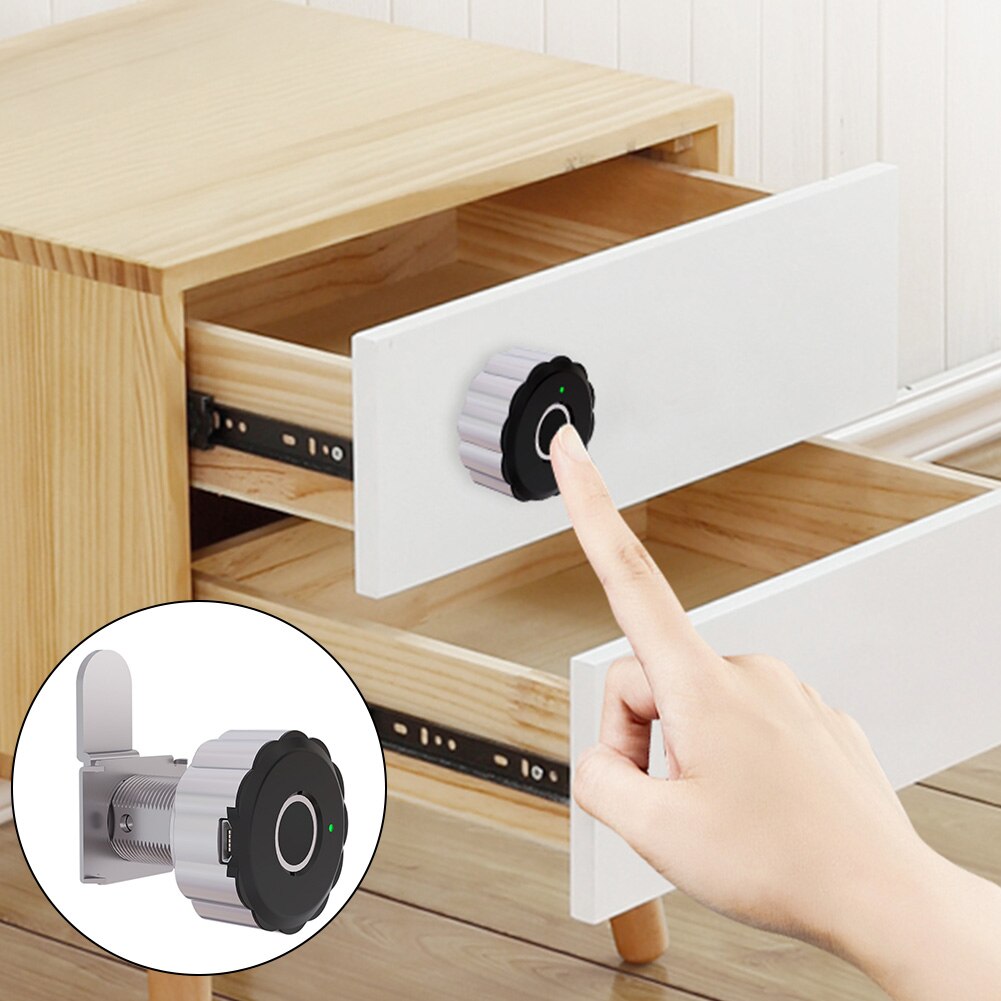 Armario, cerradura electrónica inteligente Invisible sin llave para puerta, cajón, archivo de oficina, muebles para el hogar, USB, recargable para el hogar