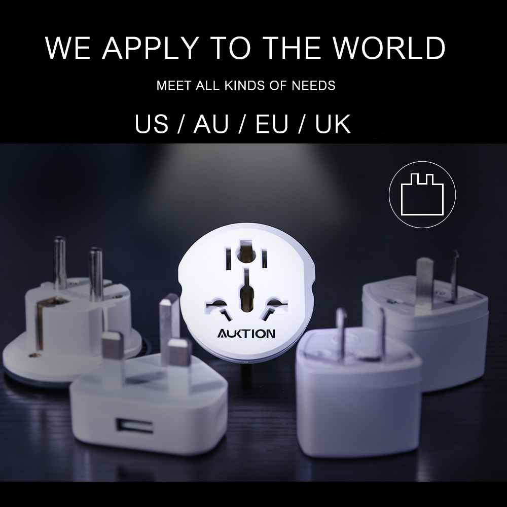 Auktion 16a universell eu omformer adapter 100v-250v oss au cn til eu kontor reise lader vegg stikkontakt med hjem