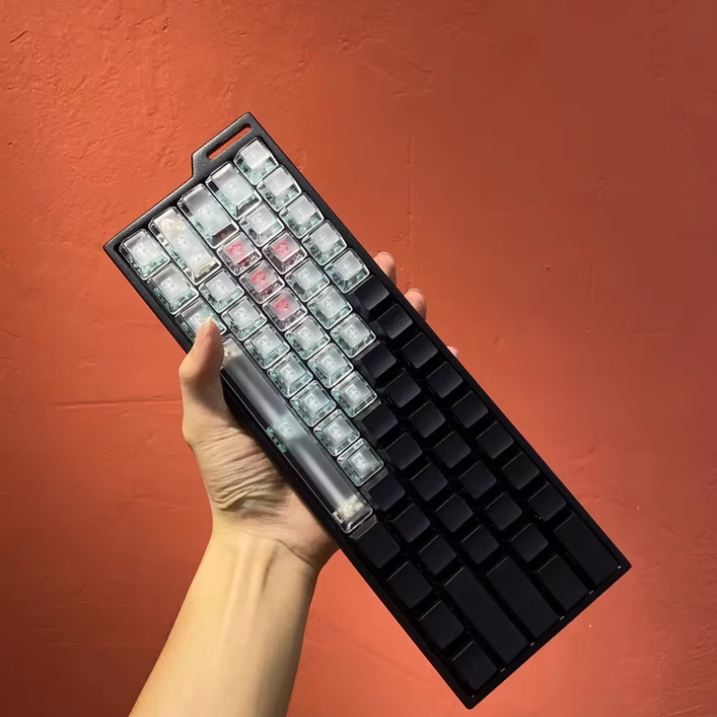 Funda para teclado de aleación de aluminio Gh60 Hm66, funda para teclado mecánico para juegos Cnc personalizado 60% para ordenador Wooting60he Mojo60 Xr60 Hm66