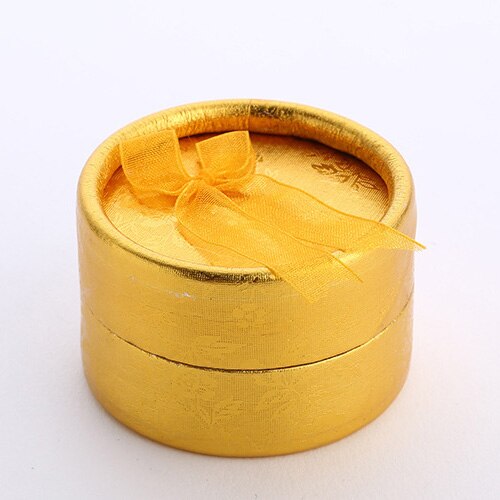 Round Earring Rings Box Bowknot Jewelry Organizer Box Holder Wedding Engagement Package Box Display: 1