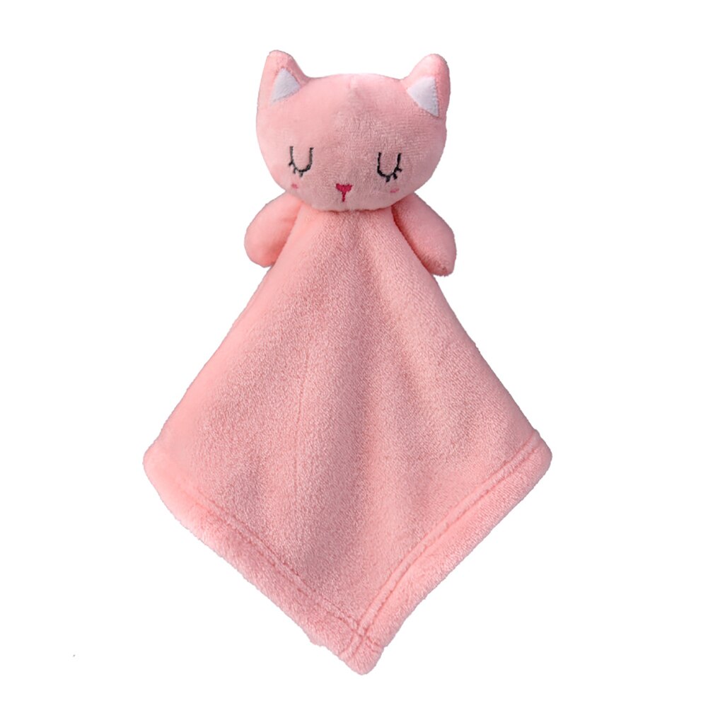 Vit sammet kanin lugnande docka supermjuk baby enfärgad lugnande handduk kan nås babyfiltar för babybruk