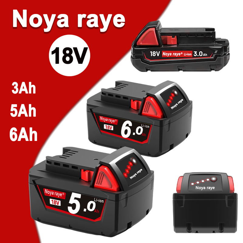 For Milwaukee M18 M12 Power Tool Battery XC 12v 18v 3Ah 5Ah 6Ah 9Ah M18B5 48-11-1815 48-11-1860 M18B2 M18B4 M18B5 Battery Packs