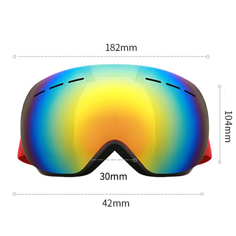 Winter Brille Anti-Nebel-Ski draussen UV Schutz Skifahren Brillen Sport Winddicht Snowboard Schneemobil Männer Frauen Gläser Maske