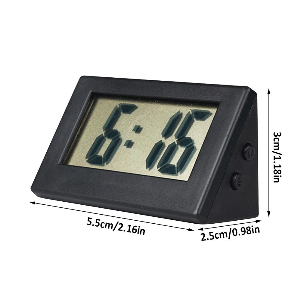Mini lille bil skrivebord digitalt ur ur målere mini digital lcd skærm rejse elektronisk ur til hjemmekontor desktop ure