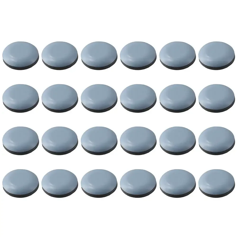 24 pièces auto-adhésif 19mm curseurs de chaise rond PTFE tapis curseurs meubles déplacer glisse maison cuisine