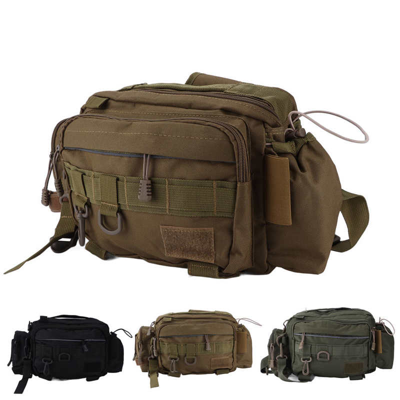 Fishing Tackle Bag Fishing Gear Sling Pack Smooth Zipper for Cycling for Outdoor
