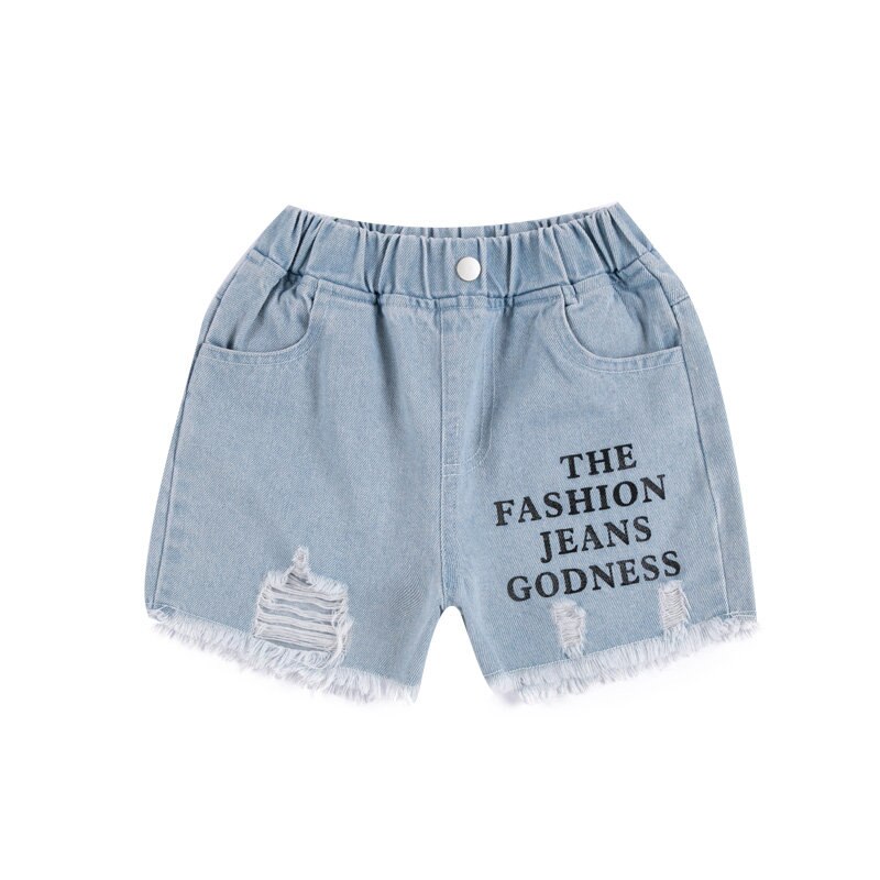 4-13 Year Old Girls Jeans Shorts Summer Girl Short Pants for Kids Ripped Jeans for Children Denim Shorts Letter Print: 11