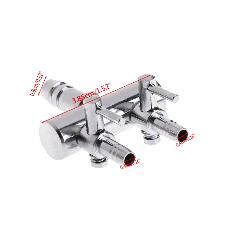 2- weg aquarium luchtverdeler klep vis tank luchtpomp stroomverdeler pomp klep kraan hendel bedieningsschakelaar klep