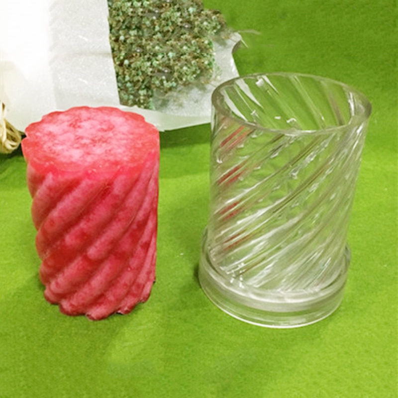 Stearinlys form manuel stearinlys spiral form model lysforme voks forme forme diy håndværktøj plast 5*7.5/5*10.2cm