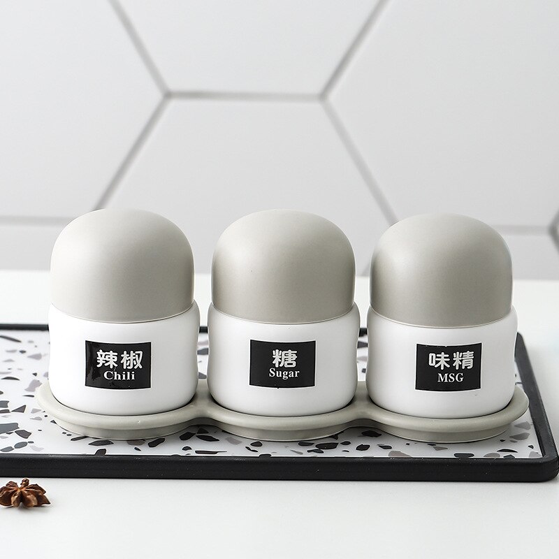 Eenvoudige stijl keramische kruik schattige porseleinen peper- en zoutstrooiers kruik restaurant huishouden