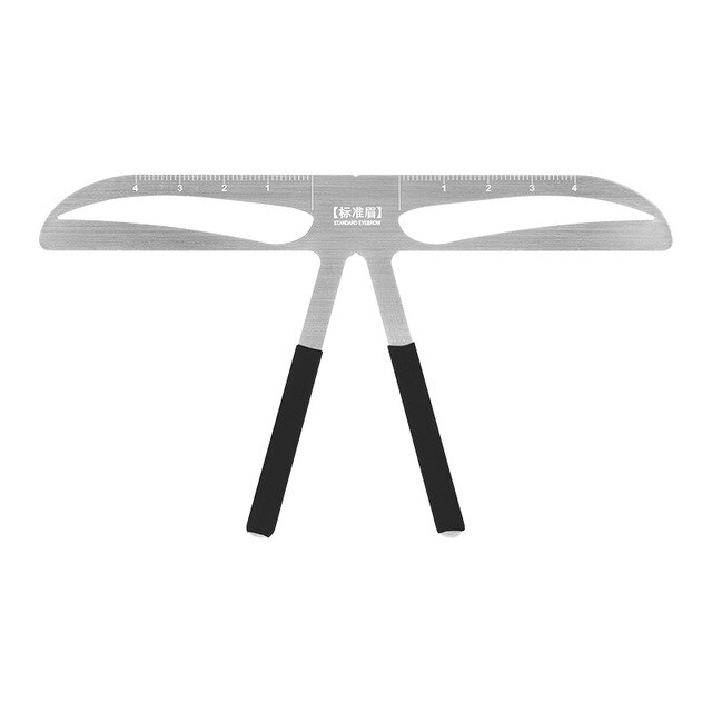 Plantilla de Metal para dar forma a tatuajes, regla de equilibrio de cejas, Microblading, necesidades para maestros del bordado y tatuaje de cejas, 1 ud.: Standar