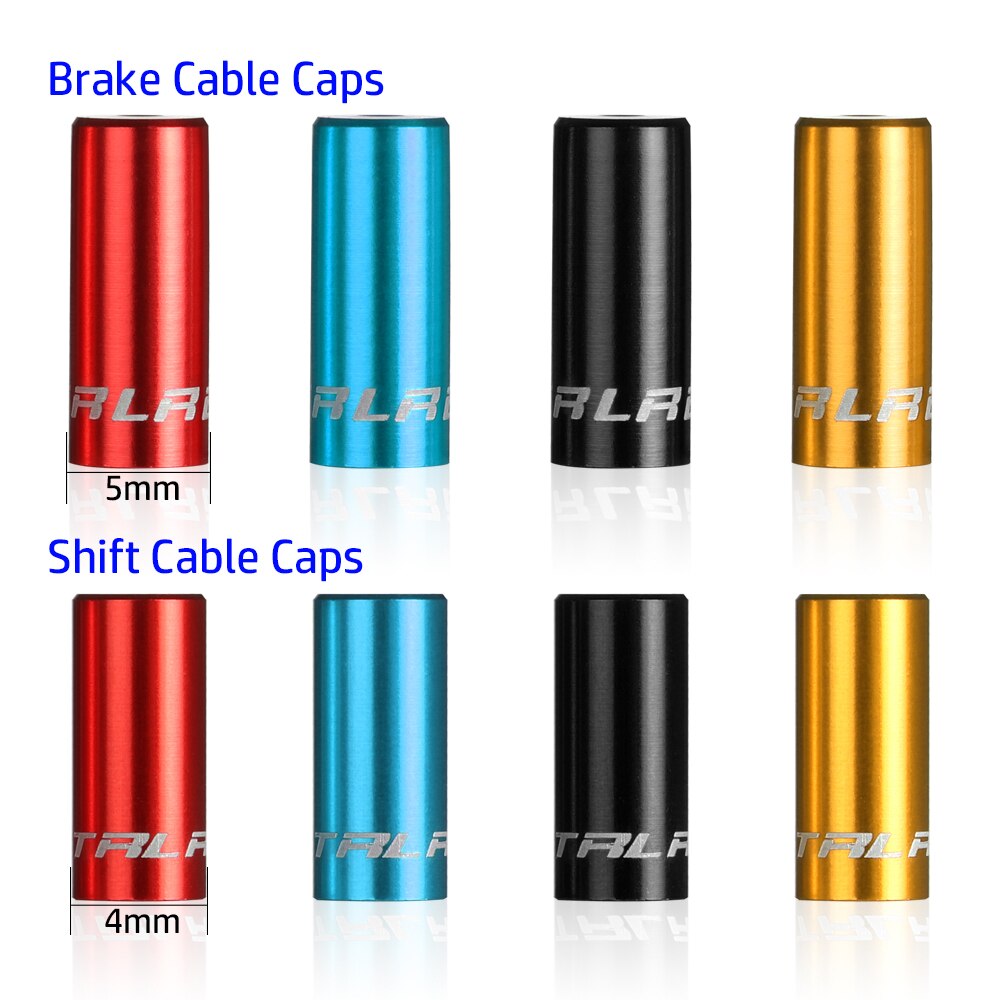 5PCs 4mm/5mm MTB Road Bike Brake Shift Wire Tube Cable Protector Aluminium Bicycle Shift Brake Cable Cap End Tip
