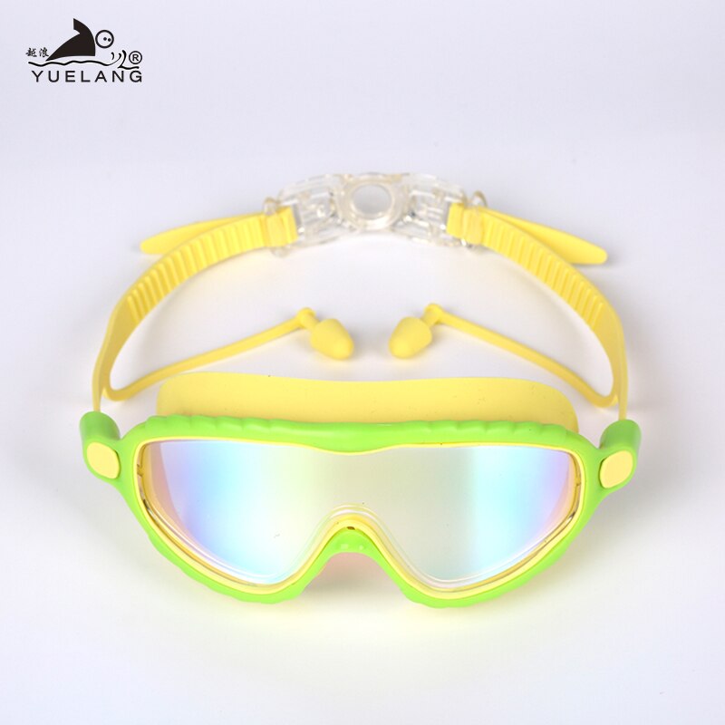 Kinderen Zwemmen Bril Professionele Zwembril Zwemmen Bril Anti-Fog Uv Bescherming Jongens/Meisje Waterdichte Siliconen Brillen: Green Yellow