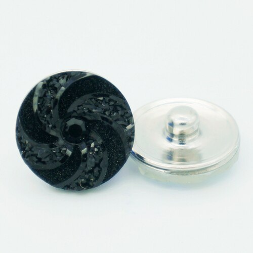 beauty 10pcs mixed Round Resin gloss Rotated style 18MM snap buttons fit snap bracelet snap jewelry NS1003