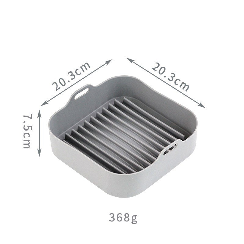 Air Fryer Silicone Pot Reusable Air Fryer Liner Keep The Basket Clean BPA FREE Food Safe Container Bowl For Air Fryer Microwave: B3