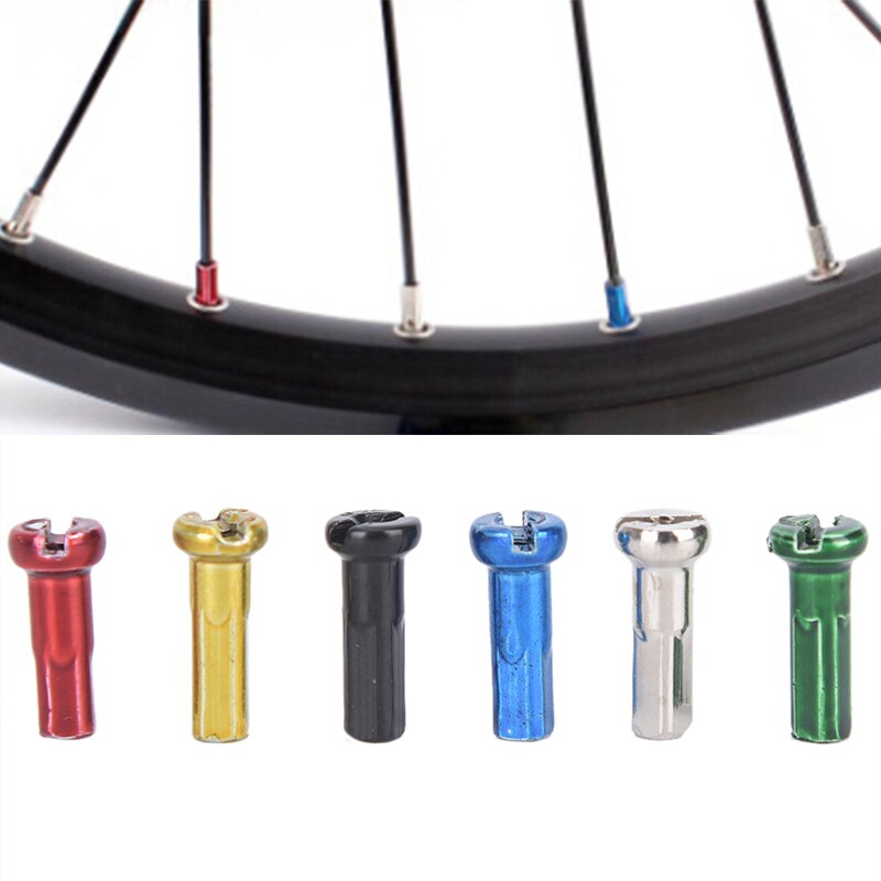 72 Pcs 1.5 cm x 0.6 cm Multicolor Legering Fiets Wheel Spoke Tepels Mountainbike Fietsen Spaken Tepels Voor Fiets wiel