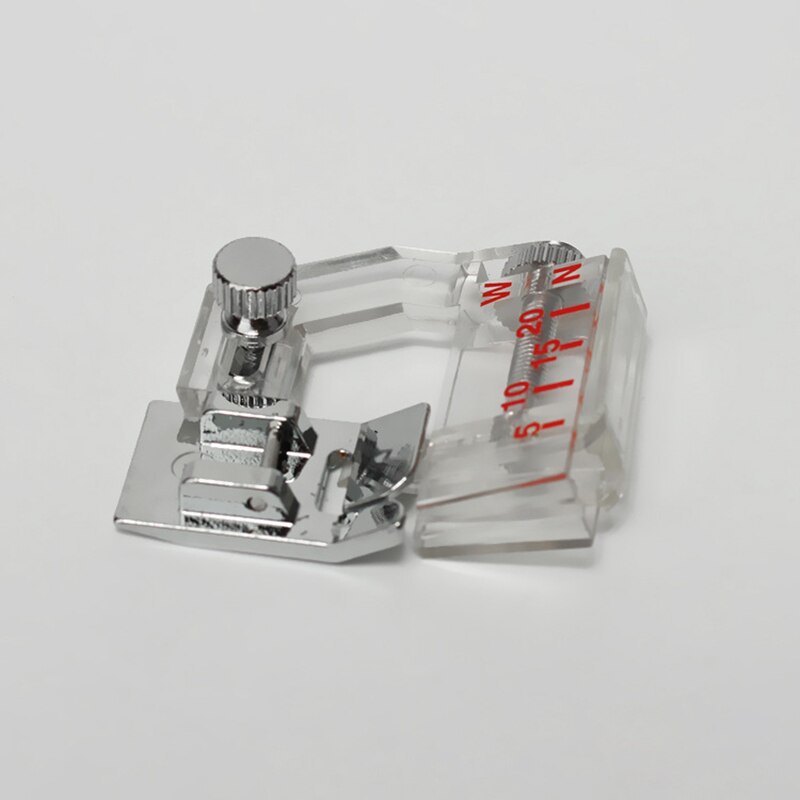 1Pc Adjustable Cloth Edge Presser Foot for Sewing Machine Transparent Scale Sewing Foot Household Sewing Machine Accessories